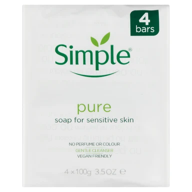 Simple Pure Soap Bars 4 x 100g
