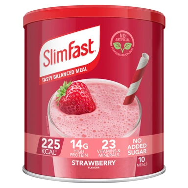 Slimfast Meal Replacement Meal Support Shake Strawberry Flavour - 365g