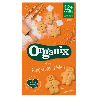 Organix Mini Gingerbread Men 12+ Months  5 x 20g