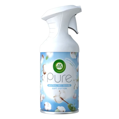 Air Wick Pure Aerosol Air Freshener Spray, Soft Cotton, 159g