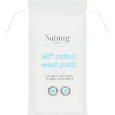 Nutmeg Cotton Wool Pads 60 pack