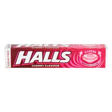 Halls Sore Throat Relief Lozenges Cherry Flavour - 32g