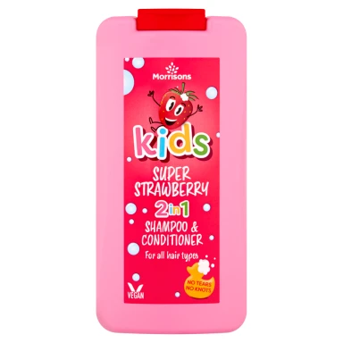 Morrisons Kids Super Strawberry 2 in 1 Shampoo & Conditioner 250ml