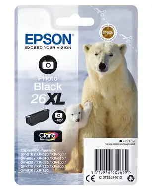 Brutal Fruit Polar bear Enkelpack Photozwart 26XL Claria Premium inkt