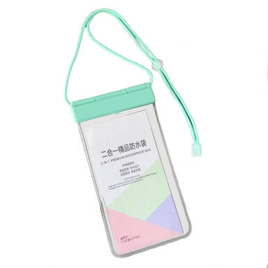 2-in-1 Waterproof Phone Pouch - Light Green
