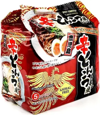 Higashimaru Spicy Tonkotsu-style Ramen 5 Servings 390g/pack 東丸麻辣素食猪骨风味拉麵 5入 390g/袋