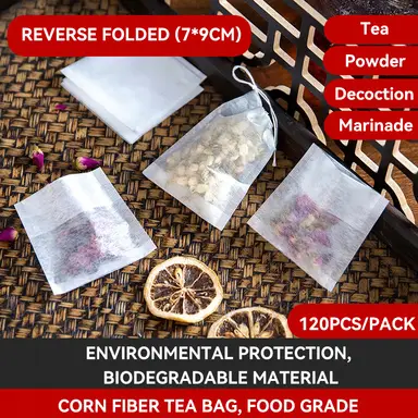 BJ Disposable Corn Fiber Tea Bag 7*9cm 120 pieces