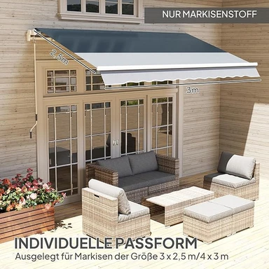 Deluxa waterdichte stofzonwering voor buitentuin en balkon - grijs