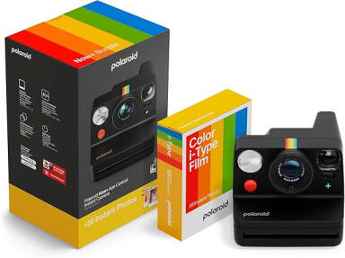 Polaroid Now Gen 3 Instant Camera Bundle – Black – With 8 Films