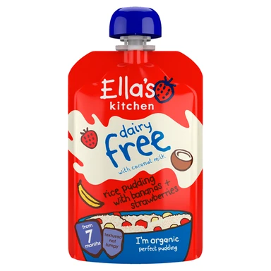 Ella's Kitchen Dairy Free Rice Pudding With Bananas/Berries 7+ Months 80g