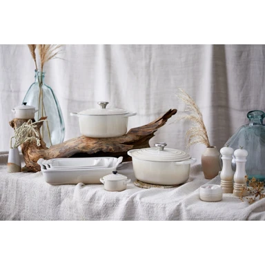 Le Creuset Petite Casserole aardewerk 0,2l meringue