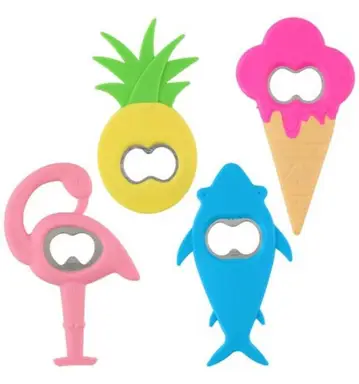 Flessenopener - 12 x 7,5 cm - Verschillende stijlen, willekeurig geleverd