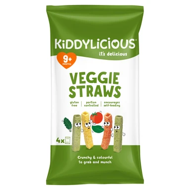 Kiddylicious Veggie Straws  9+ Months 4 x 12g