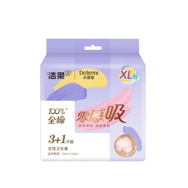 JIEROU Dolemi Zero Sensation Absorption Einwegunterwäsche für Frauen, Größe XL (4 Stück)