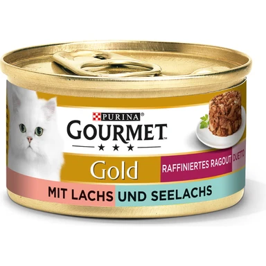 Purina GOURMET Gold Raffiniertes Ragout Duetto mit Lachs und Pollack 85 g