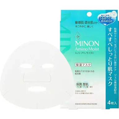 Minon Amino Moist Hydraterend Masker voor gemengde huid 4 stuks