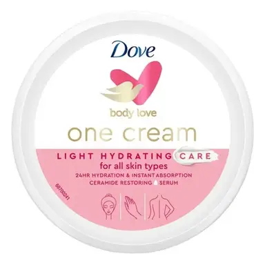 Dove Body Love One crème voor de droge huid lichte hydratatie trekt direct in 250 ml
