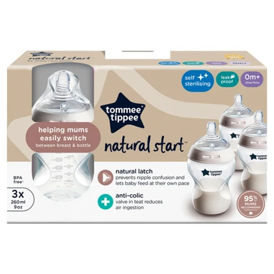 Tommee Tippee Natural Start Anti Colic Bottle 260ml 3 Pack
