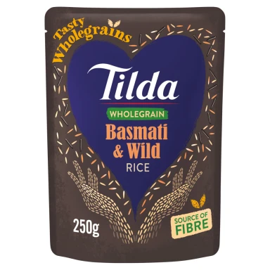 Tilda Basmati & Wild Wholegrain Rice 250g