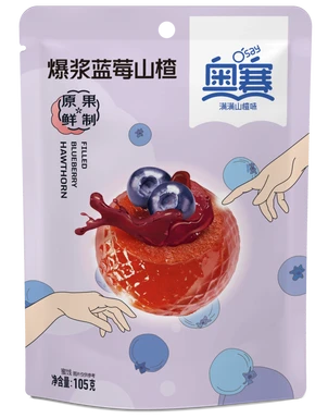 Aosai Popping Blueberry Hawthorn lavashak 105g -> Aosai Popping Myrtille Épine-vinette lavashak 105g