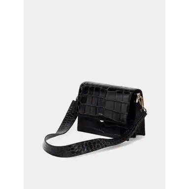 JW PEI Mini Flap Crossbody - Zwart Croco