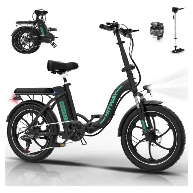 HITWAY BK6SL E-Bike 20x3 Zoll E-Bike 36 V/12 Ah Batterie Pedelec 250 W Motor