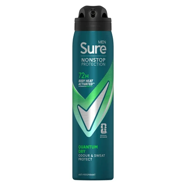 Sure Men NonStop Protection Anti-Perspirant Aerosol Quantum Dry 250ml