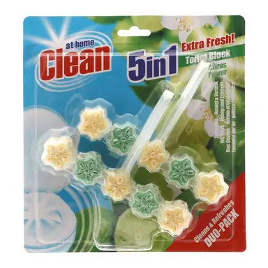 At Home Clean Toiletblok - 5-in-1 Citrus 2 x 45 g