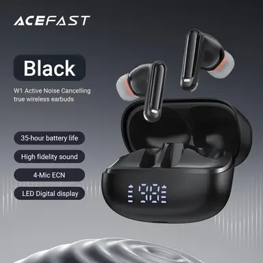 ACEFAST W1 Noise Cancelling Wireless Earbuds - Black