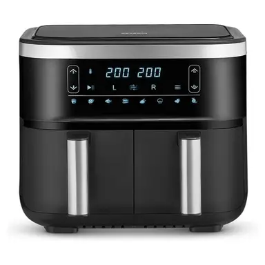 Severin FR 2453 Friteuse à air XXL - Double cuve 2 x 3,8 L, capacité frites 1,3 kg