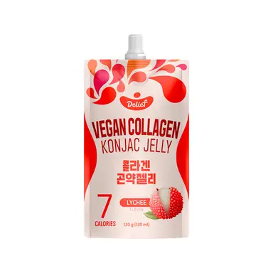 DELIEF Gelée de konjac au litchi avec collagène végane - 120 g