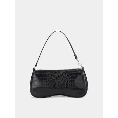 JW PEI Eva Schouder Handtas – Zwart Croco