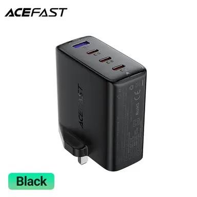 ACEFAST A97 PD100W GaN (3*USB-C+USB-A) Charger (UK) Compatible with iPhone 17/16/15/14/13/12/11/Pro Max/XS/XR/8/7/Samsung Phone/Tablet