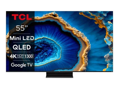 TCL Téléviseur 55 pouces - Mini LED QLED - Google TV 55C804
