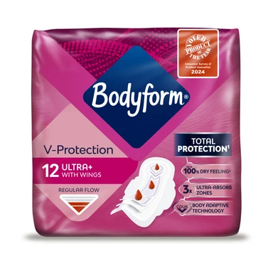 Bodyform Cour-V Ultra Normal Sanitary Towels Wings 12 Pads