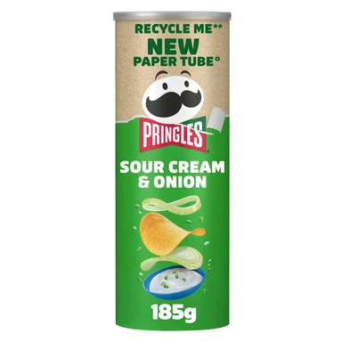 Pringles Sour Cream & Onion Crisps 185g