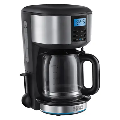 Russell Hobbs Buckingham Filter Coffee Machine, Fast Heat Up, 1.25L, Black & Stainless Steel - 20680
