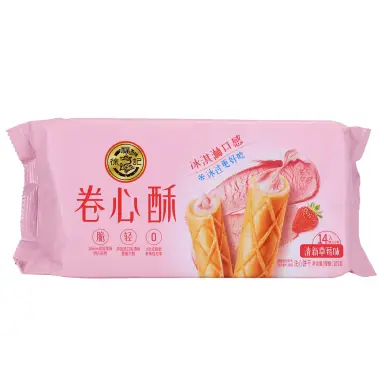HSU Roll Cookie - Strawberry 105g 徐福記卷心酥-草莓105g