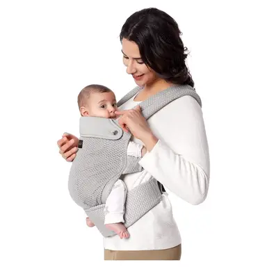 Momcozy Air Mesh Baby Draagzak - Ergonomische, Lichtgewicht Babydrager met Verbeterde Lendensteun voor 3,2-20 kg - Handenvrije Comfort in Grijs