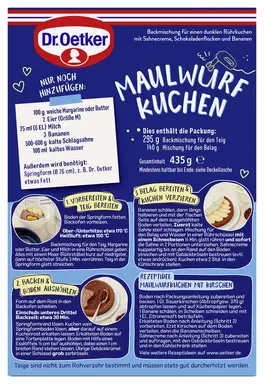 Oetker Maulwurf-Kuchen