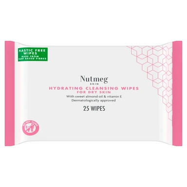 Morrisons Nutmeg Skin Hydrating Cleansing Wipes for Dry Skin 25 Wipes