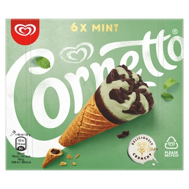 Cornetto Ice Cream Cone Mint 6x 90 ml