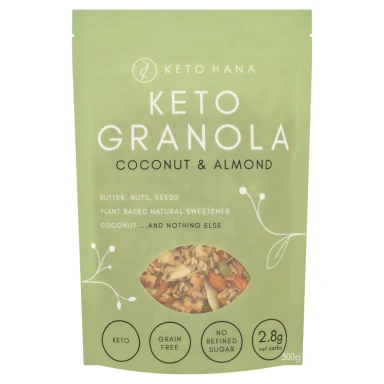 Keto Hana Coconut & Almond (Original Butter) Keto Granola 300g