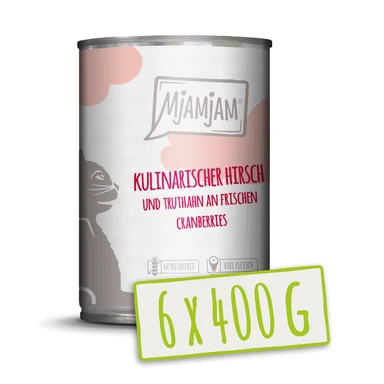 MjAMjAM - Culinair hertenvlees en kalkoen met verse cranberries 6 x 400 g
