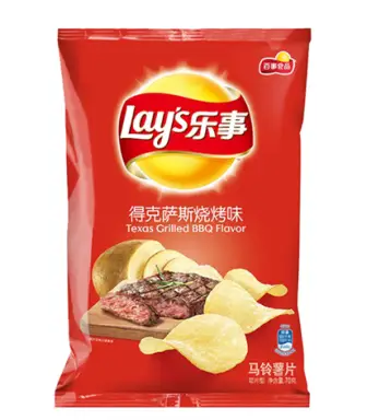 LAY  Potato Chip-Texas Grilled BBQ 樂事薯片-德克薩斯燒烤70g