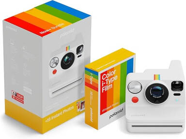 Polaroid Now Gen 3 Instant Camera Bundle – White –With 8 Films