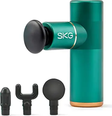 SKG F3 Massagepistool Deep Tissue Handheld Percussion Massager met 4 verschillende koppen Aurora Green
