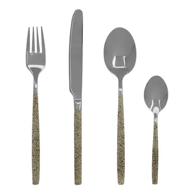 Interiors by Premier 16 Piece Granite Pattern Cutlery Set