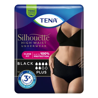 Tena Silhouette Incontinence Pants Black L 8 Pack