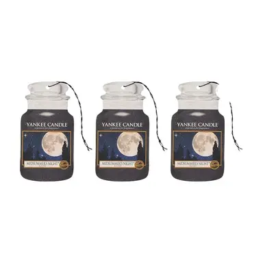 Yankee Candle Autoduft Car Jar Ultimate, up to 4 weeks of fragrance, Midsummer’s Night, 3 pieces